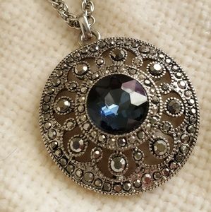 Vintage Trifari Marcasite Filigree Necklace